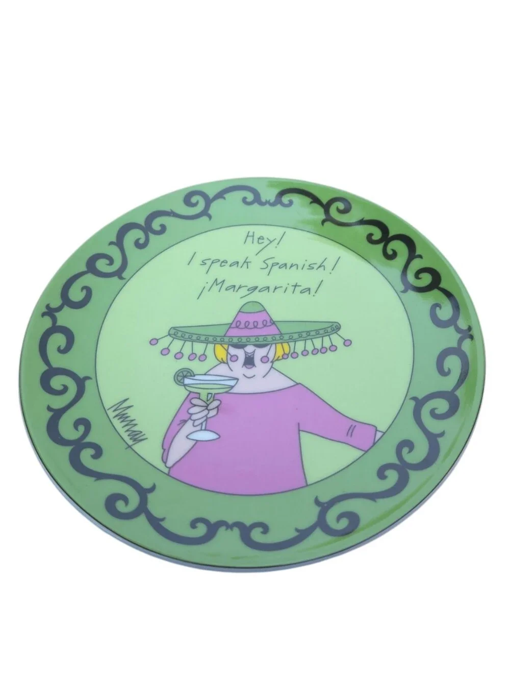 Murray's Law Set of 4 Humorous Cocktail / Appetizer Plates Cartoon Illustrations